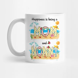 Happiness Is Being A Mom And Nonny Summer Beach Happy Mother's Mug